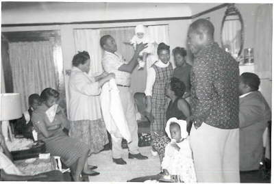 Party In Barmore Living Room circa 1950s