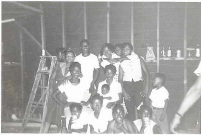 Rachel and Group In Garage circa 1950s